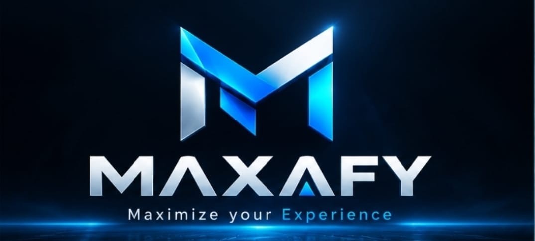 Maxafy Logo mit dem Leitspruch Maximize your Experience